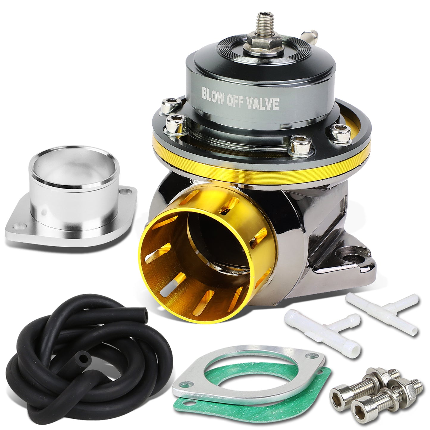 VALVULA DE ALIVIO BLOW OFF VALVE - TYPE-RS - W/ HORN - BLACK / GOLD