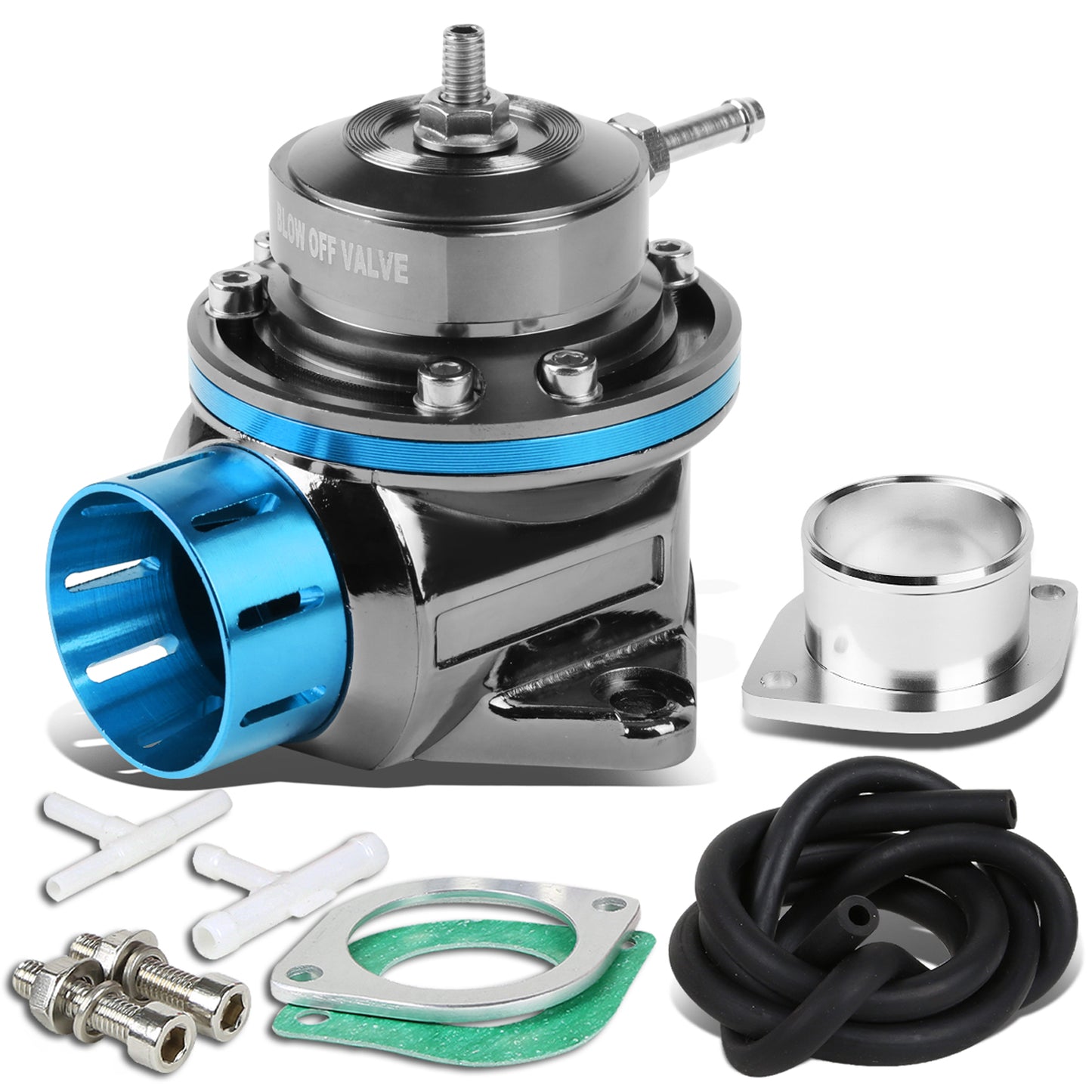 VALVULA DE ALIVIO BLOW OFF VALVE - TYPE-RS - W/ HORN - BLACK / LIGHT BLUE