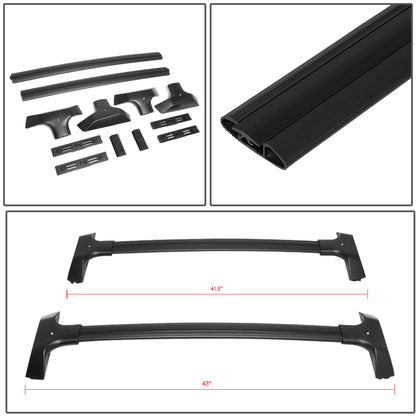 PORTAEQUIPAJE ROOF RACK CROSS BAR - ALUMINUM - 09-17 CHEVY TRAVERSE - BOLTS ONTO OEM ROOF RAILS ONLY - OE STYLE