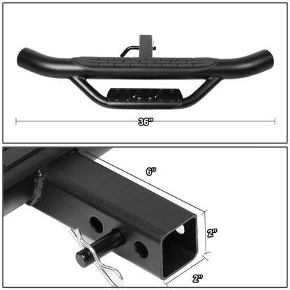 ESCALON TRASERO 36" W X 4" OD - FITS VEHICLES WITH 2" TRAILER HITCH - BLACK