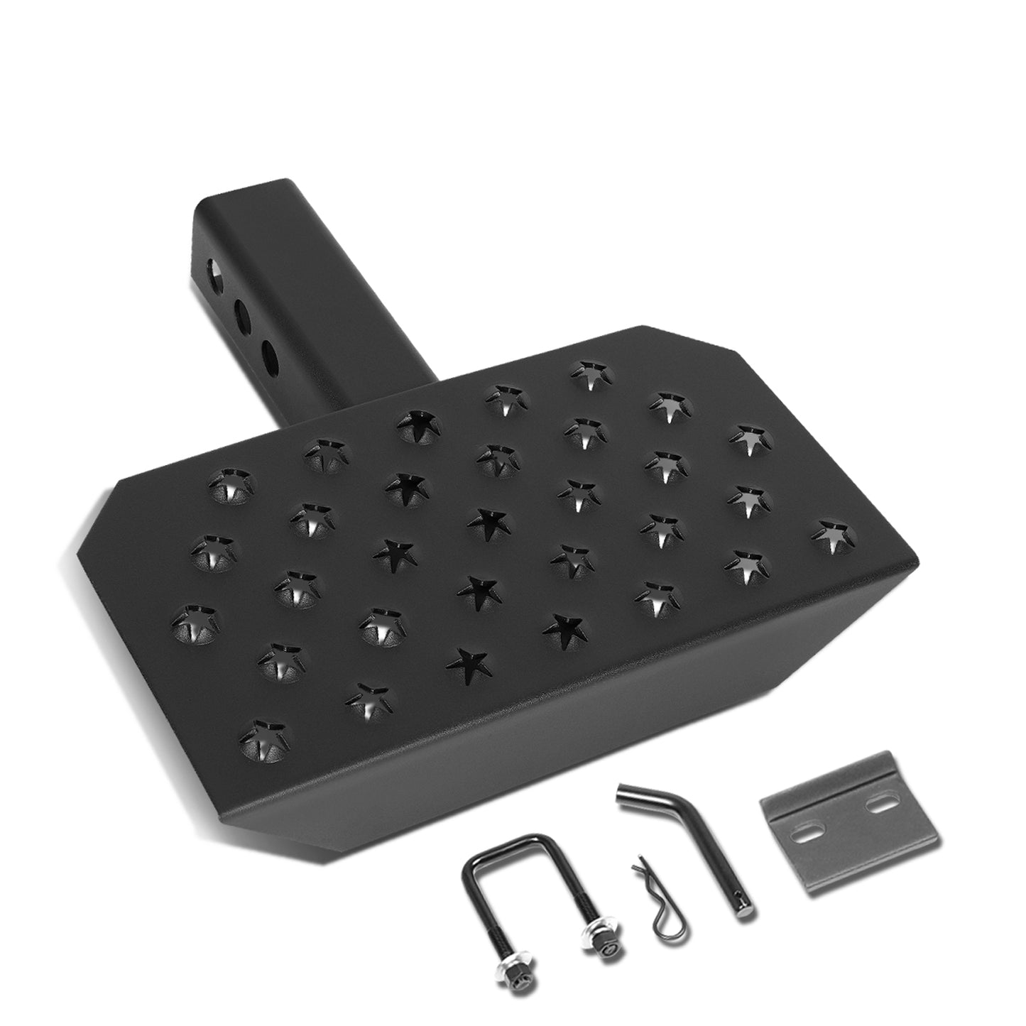 ESCALON TRASERO 12" W X 6.5" L - FITS VEHICLES WITH 2" TRAILER HITCH - BLACK