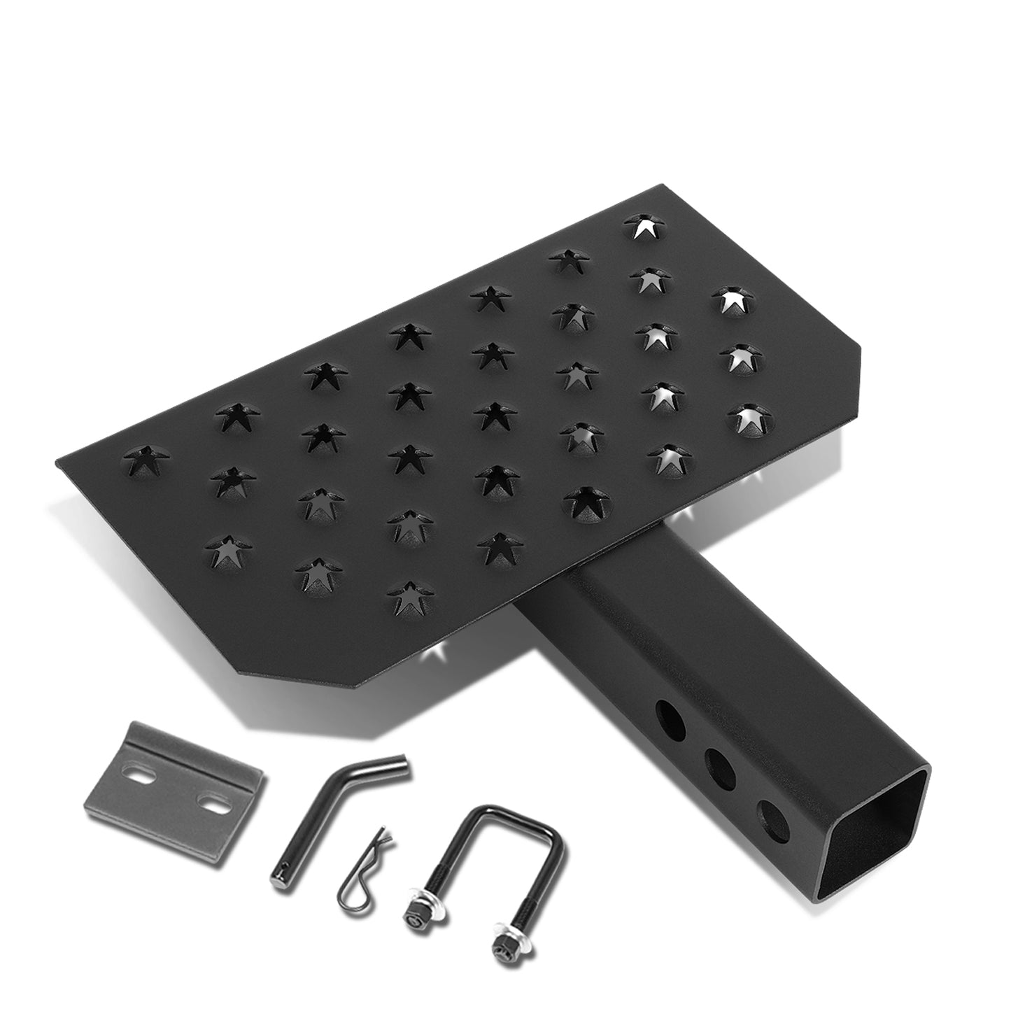 ESCALON TRASERO 12" W X 6.5" L - FITS VEHICLES WITH 2" TRAILER HITCH - BLACK