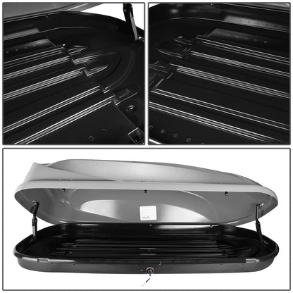 PORTAEQUIPAJE ROOF RACK CROSS BARS + CARGO ROOF BOX - 17-18 MAZDA CX-5 - BOLTS ONTO OEM ROOF RAILS ONLY - GRAY