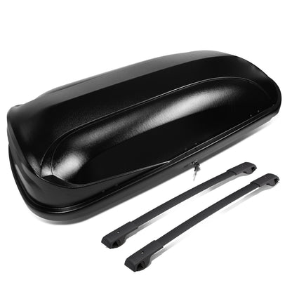 PORTAEQUIPAJE ROOF RACK CROSS BARS + CARGO ROOF BOX - 14-18 SUBARU FORESTER - MOUNTS ONTO OEM ROOF RAILS - BLACK