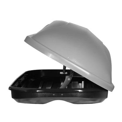 PORTAEQUIPAJE ROOF RACK CROSS BARS + CARGO ROOF BOX - 09-15 BMW X1 - MOUNTS ONTO OEM ROOF RAILS ONLY - GRAY