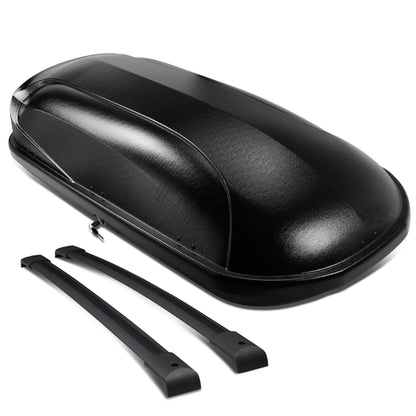 PORTAEQUIPAJE ROOF RACK CROSS BARS + CARGO ROOF BOX - 03-08 HONDA PILOT - MOUNTS ONTO OEM ROOF RAILS ONLY - BLACK