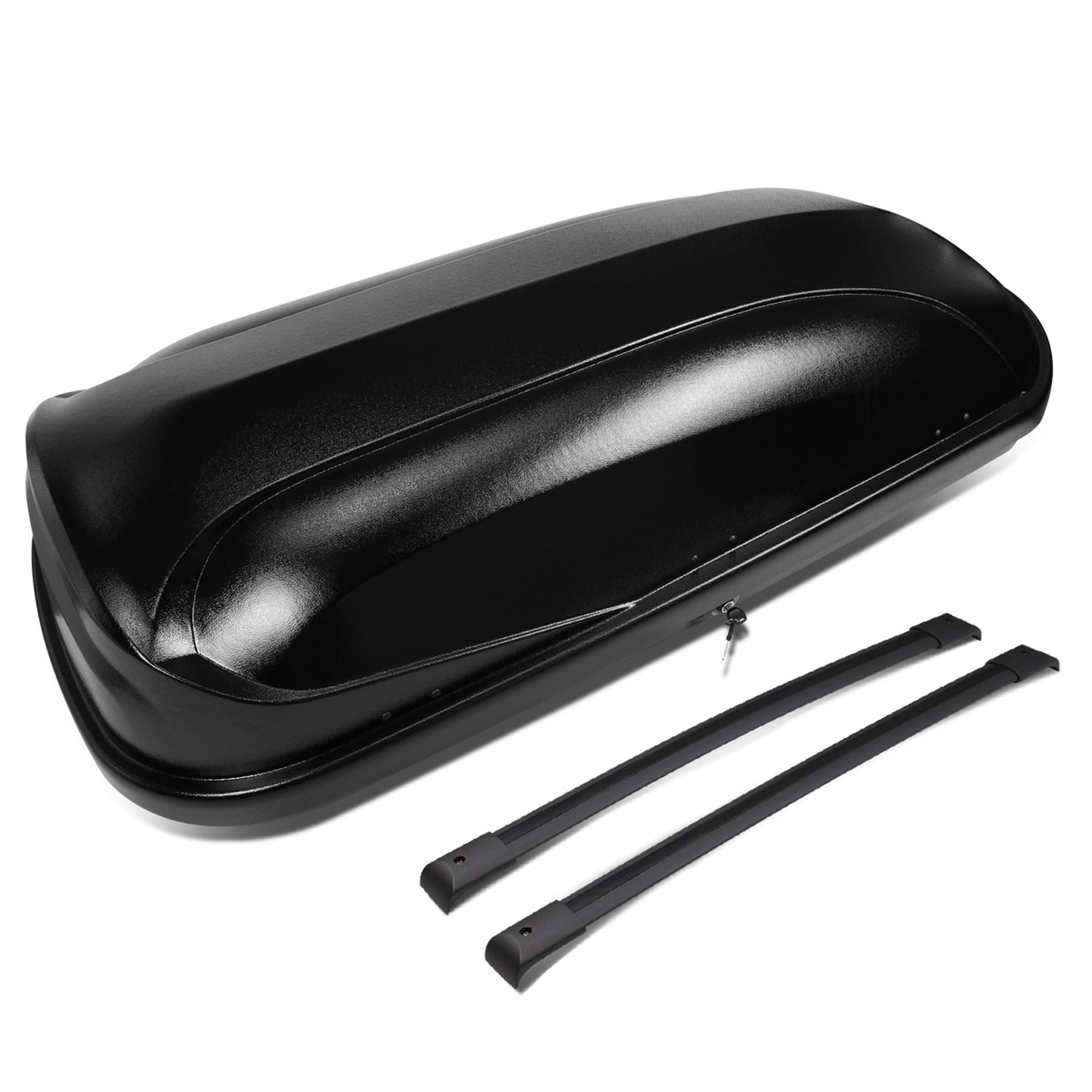PORTAEQUIPAJE ROOF RACK CROSS BARS + CARGO ROOF BOX - 03-08 HONDA PILOT - MOUNTS ONTO OEM ROOF RAILS ONLY - BLACK