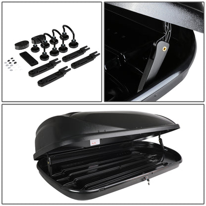 PORTAEQUIPAJE ROOF RACK CROSS BARS + CARGO ROOF BOX - 03-08 HONDA PILOT - MOUNTS ONTO OEM ROOF RAILS ONLY - BLACK