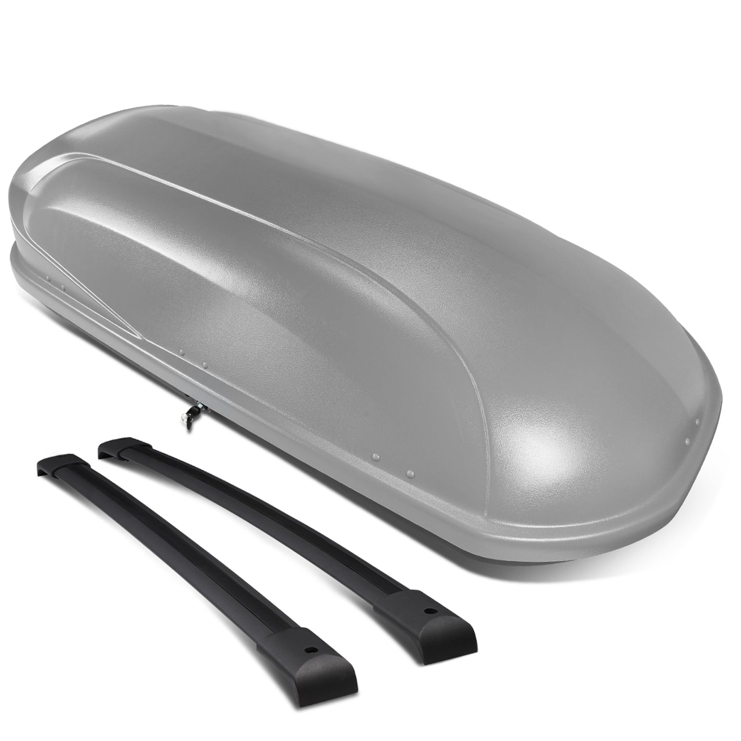 PORTAEQUIPAJE ROOF RACK CROSS BARS + CARGO ROOF BOX - 03-08 HONDA PILOT - MOUNTS ONTO OEM ROOF RAILS ONLY - GRAY