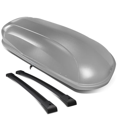 PORTAEQUIPAJE ROOF RACK CROSS BARS + CARGO ROOF BOX - 03-08 HONDA PILOT - MOUNTS ONTO OEM ROOF RAILS ONLY - GRAY
