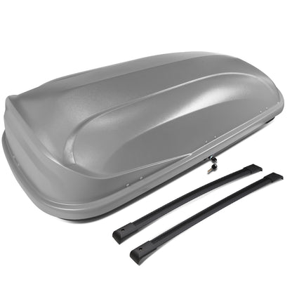 PORTAEQUIPAJE ROOF RACK CROSS BARS + CARGO ROOF BOX - 03-08 HONDA PILOT - MOUNTS ONTO OEM ROOF RAILS ONLY - GRAY