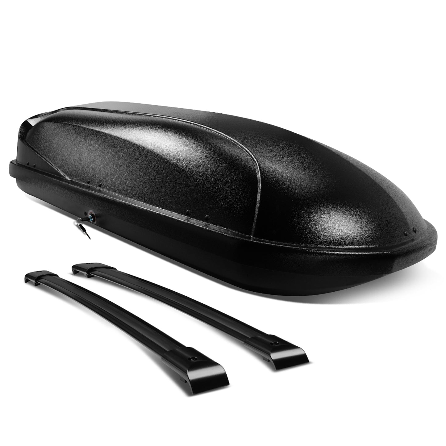 PORTAEQUIPAJE ROOF RACK CROSS BARS + CARGO ROOF BOX - 05-10 HONDA ODYSSEY - MOUNTS ONTO OEM ROOF RAILS ONLY - BLACK