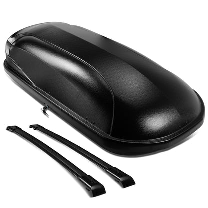 PORTAEQUIPAJE ROOF RACK CROSS BARS + CARGO ROOF BOX - 05-10 HONDA ODYSSEY - MOUNTS ONTO OEM ROOF RAILS ONLY - BLACK