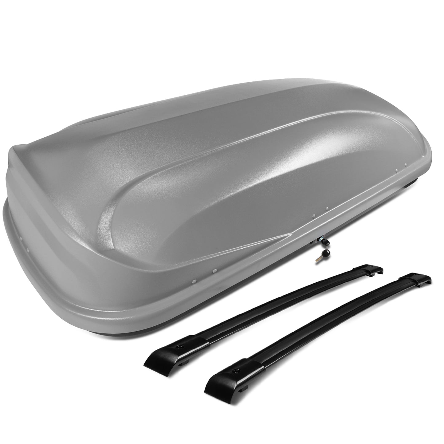 PORTAEQUIPAJE ROOF RACK CROSS BARS + CARGO ROOF BOX - 05-10 HONDA ODYSSEY - MOUNTS ONTO OEM ROOF RAILS ONLY - GRAY