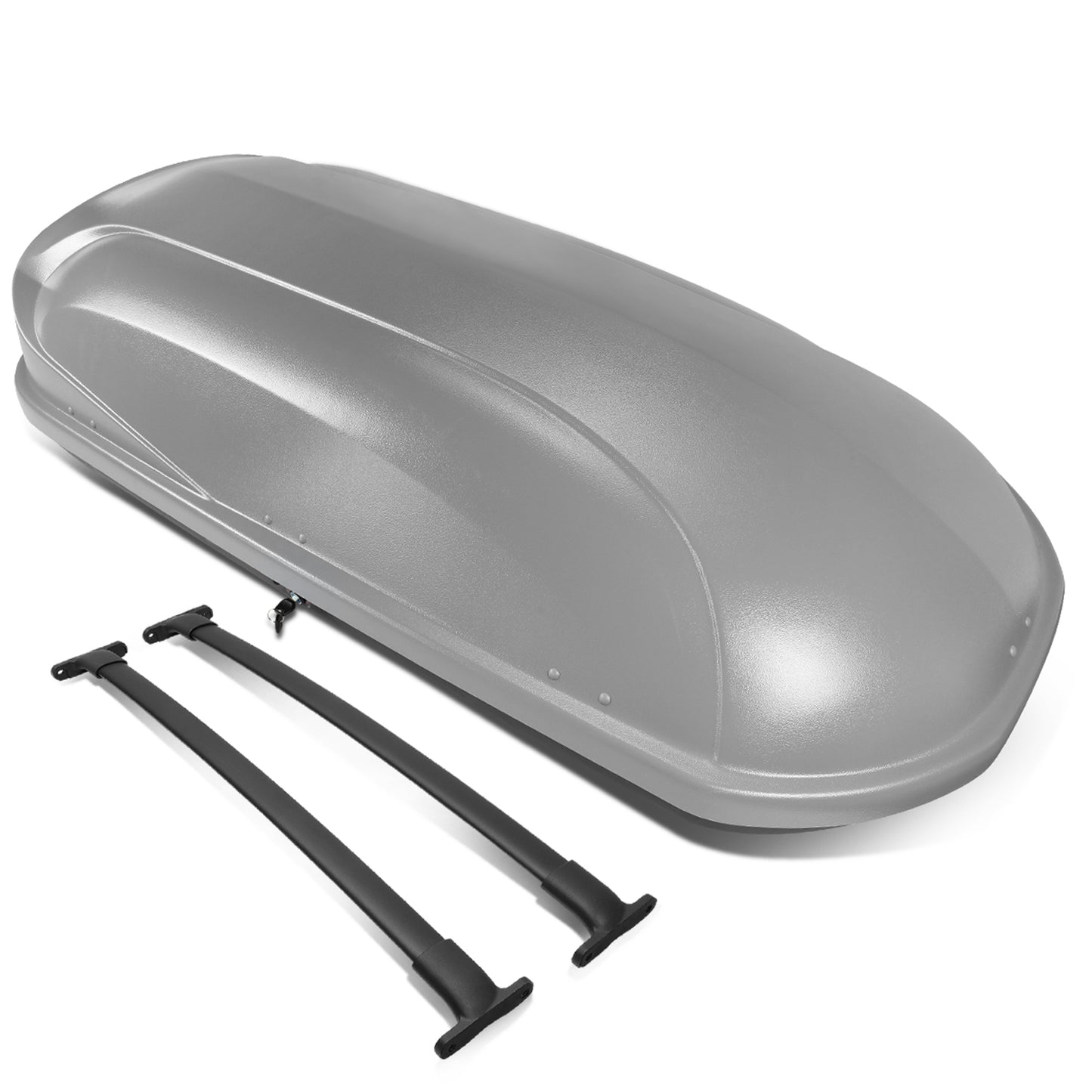 PORTAEQUIPAJE ROOF RACK CROSS BARS + CARGO ROOF BOX - 16-18 FORD EXPLORER - MOUNTS ONTO OEM ROOF RAILS ONLY - GRAY