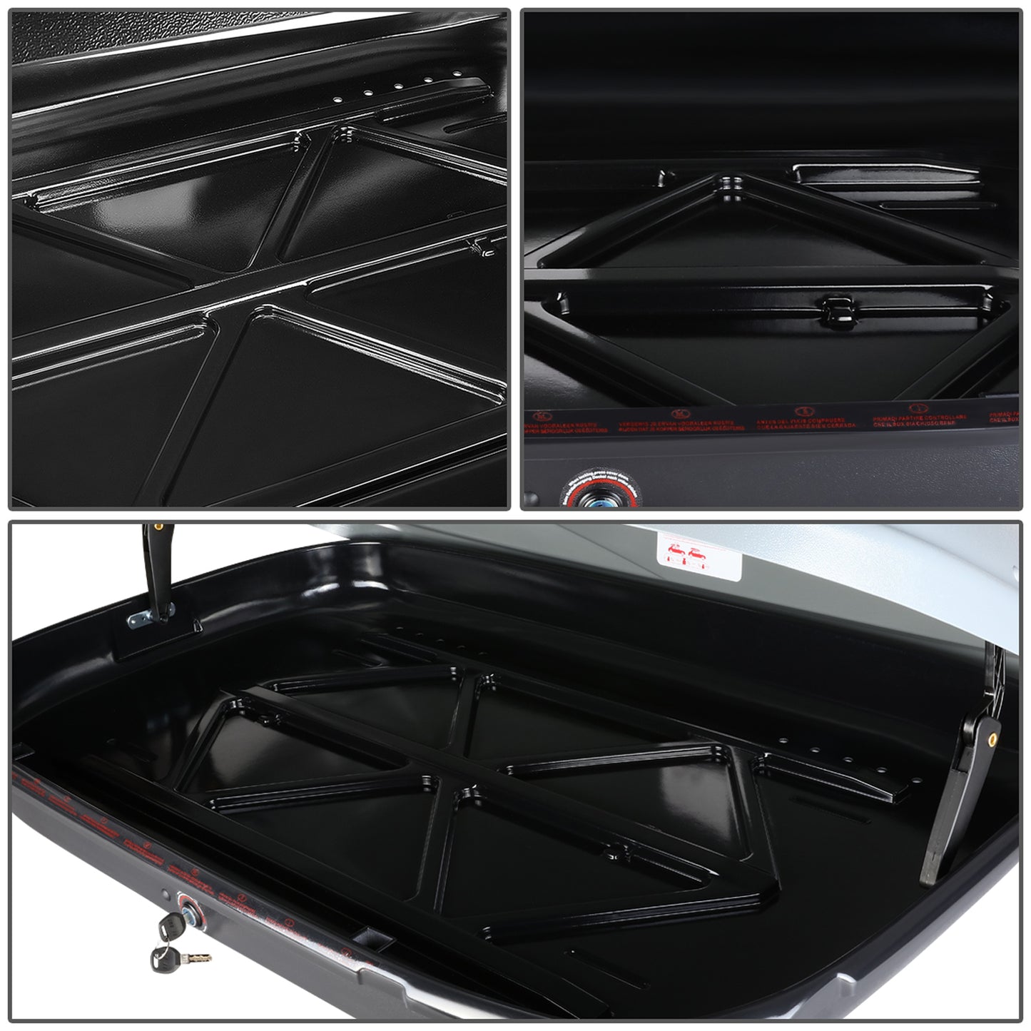 PORTAEQUIPAJE ROOF RACK CROSS BARS + CARGO ROOF BOX - 120CM - GRAY