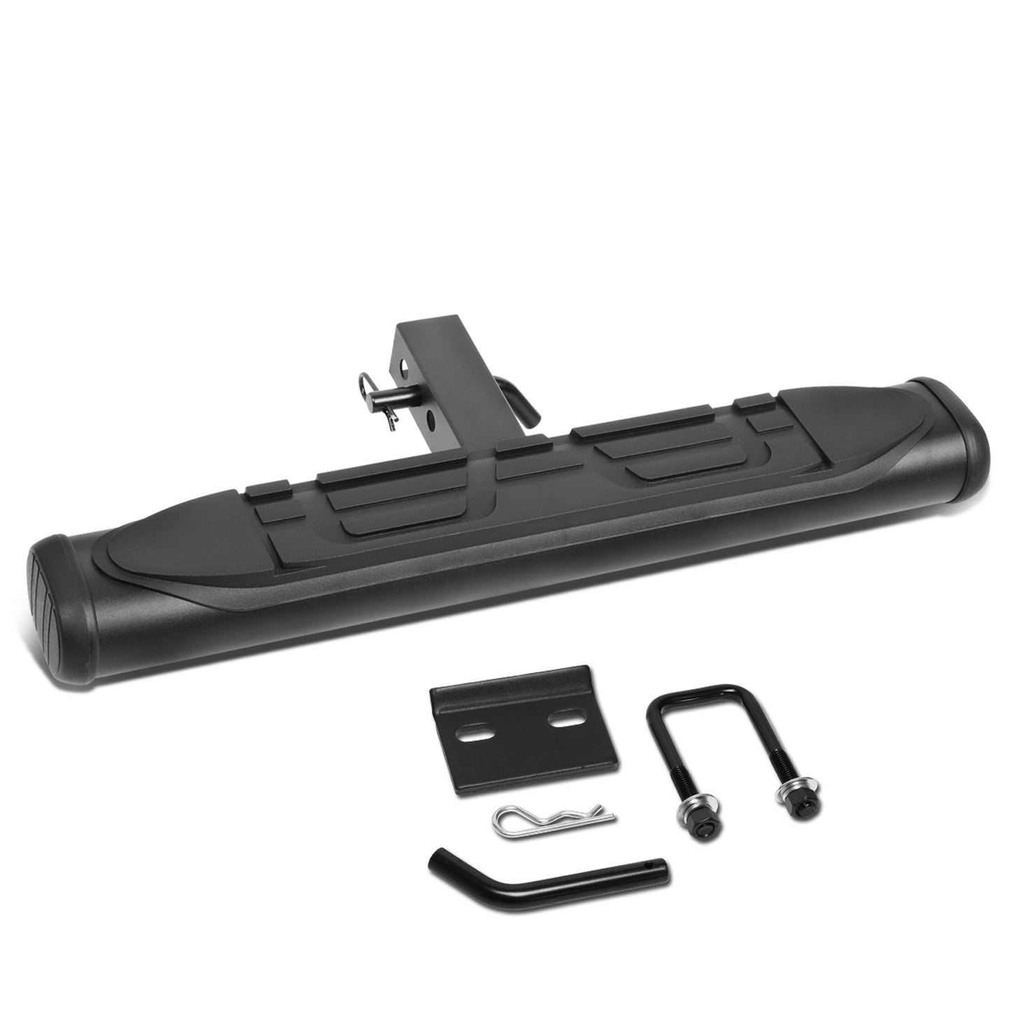 ESCALON TRASERO UNIVERSAL - 26" W X 4" OD - FITS VEHICLES WITH 2" TRAILER HITCH - BLACK