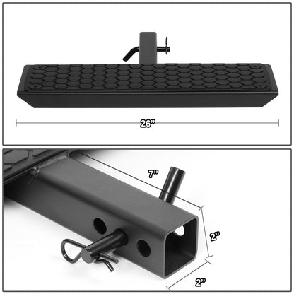 ESCALON TRASERO UNIVERSAL - 26" W X 5" L - FITS VEHICLES WITH 2" TRAILER HITCH - BLACK