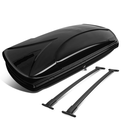 PORTAEQUIPAJE ROOF RACK CROSS BARS + CARGO ROOF BOX - 16-19 FORD EXPLORER - ONLY FITS WITH OEM ROOF RAILS - BLACK