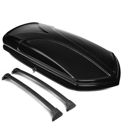 PORTAEQUIPAJE ROOF RACK CROSS BARS + CARGO ROOF BOX - 14-19 ACURA MDX - ONLY FITS WITH OEM ROOF RAILS - BLACK