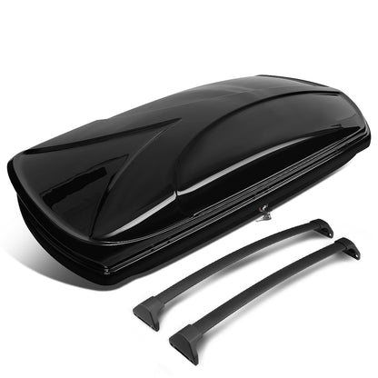 PORTAEQUIPAJE ROOF RACK CROSS BARS + CARGO ROOF BOX - 14-19 ACURA MDX - ONLY FITS WITH OEM ROOF RAILS - BLACK