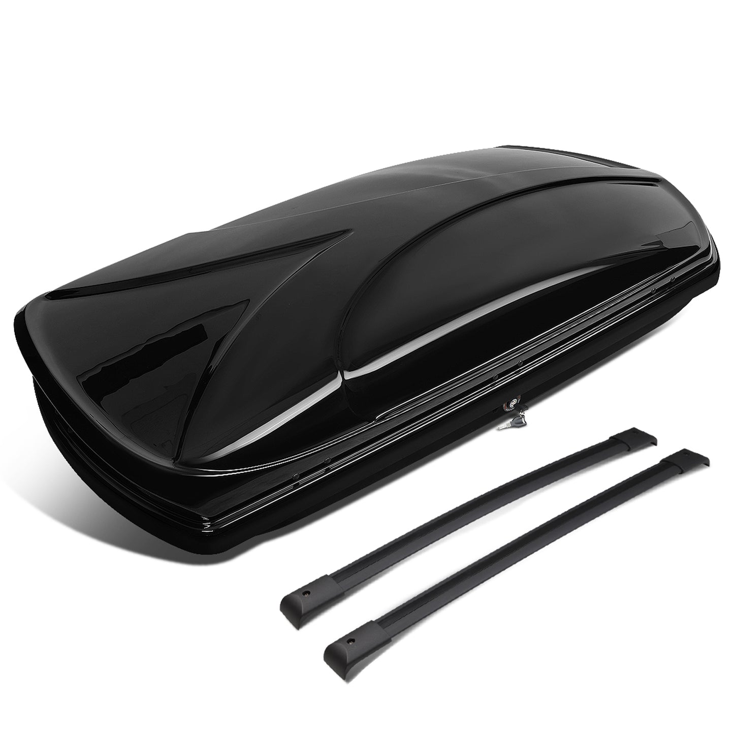 PORTAEQUIPAJE ROOF RACK CROSS BARS + CARGO ROOF BOX - 03-08 HONDA PILOT - ONLY FITS WITH OEM ROOF RAILS - BLACK