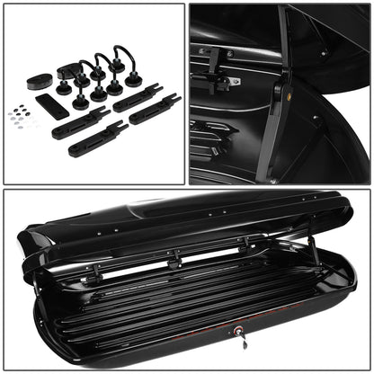 PORTAEQUIPAJE ROOF RACK CROSS BARS + CARGO ROOF BOX - 17-18 MAZDA CX-5 - BOLTS ONTO OEM ROOF RAILS ONLY - BLACK