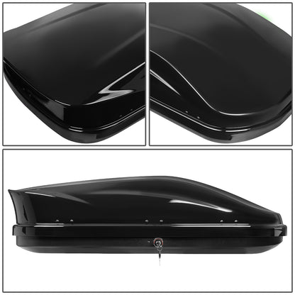 PORTAEQUIPAJE ROOF RACK CROSS BARS + CARGO ROOF BOX - UNIVERSAL - 120CM - ATTACHES TO VEHICLES WITH ROOF RAILS ONLY - BLACK
