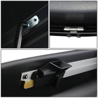 PORTAEQUIPAJE ROOF RACK CARGO ROOF BOX - UNIVERSAL - 133CM - 330L - 110 LBS - ATTACHES TO VEHICLES WITH CROSS BARS ONLY - GLOSSY SMOOTH BLACK
