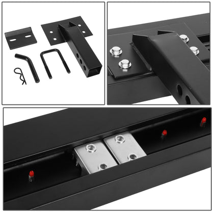 ESCALON TRASERO STAINLESS STEEL - 35" L X 6.25" W - FITS VEHICLES WITH 2" TOW HITCH RECEIVER - BLACK / RED