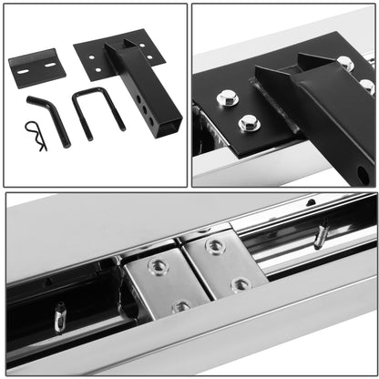 ESCALON TRASERO STAINLESS STEEL - 35" L X 6.25" W - FITS VEHICLES WITH 2" TOW HITCH RECEIVER - CHROME / RED