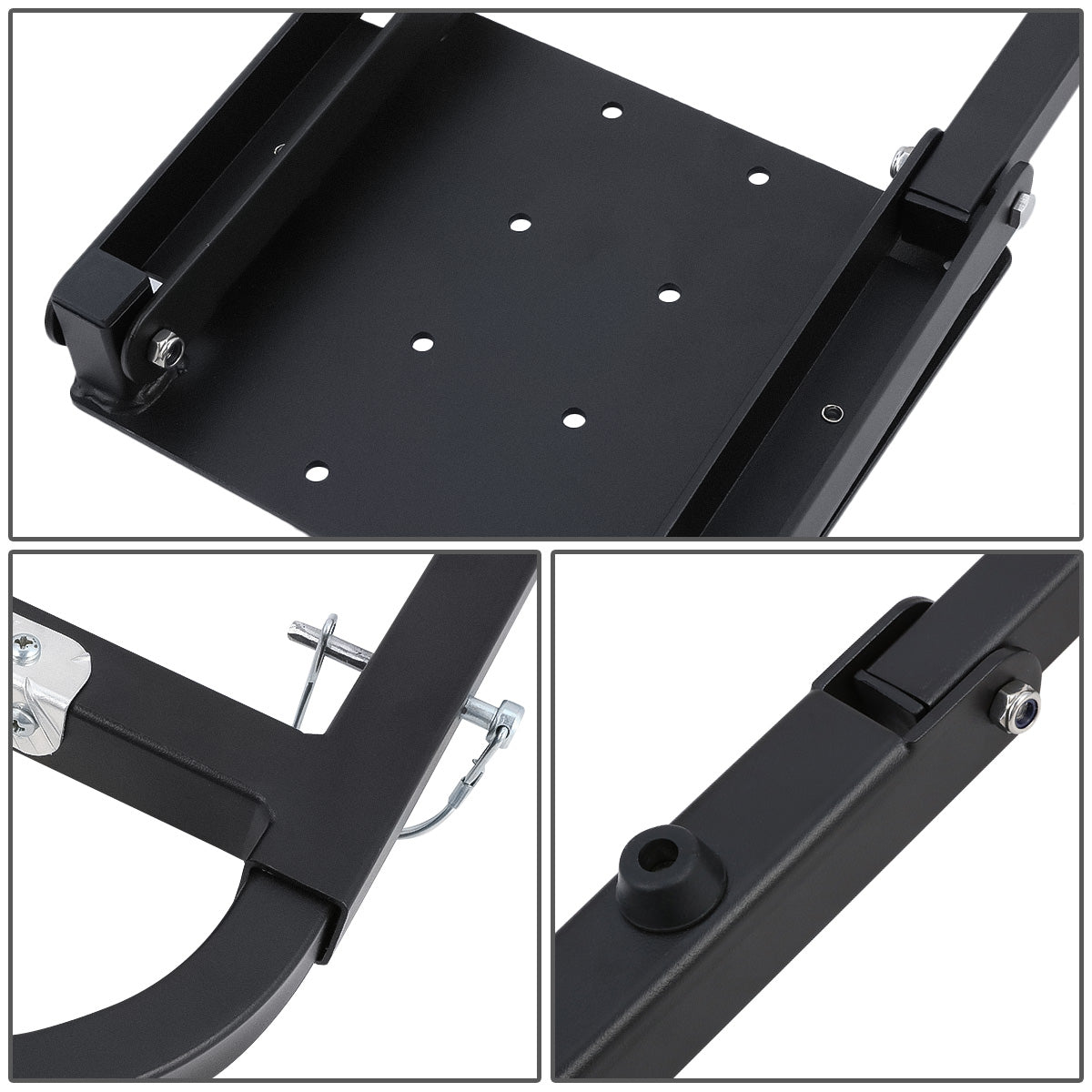 PORTAEQUIPAJE TAILGATE LADDERS - UNIVERSAL - FOLDABLE - HEAVY DUTY STEEL - POWDERCOATED BLACK