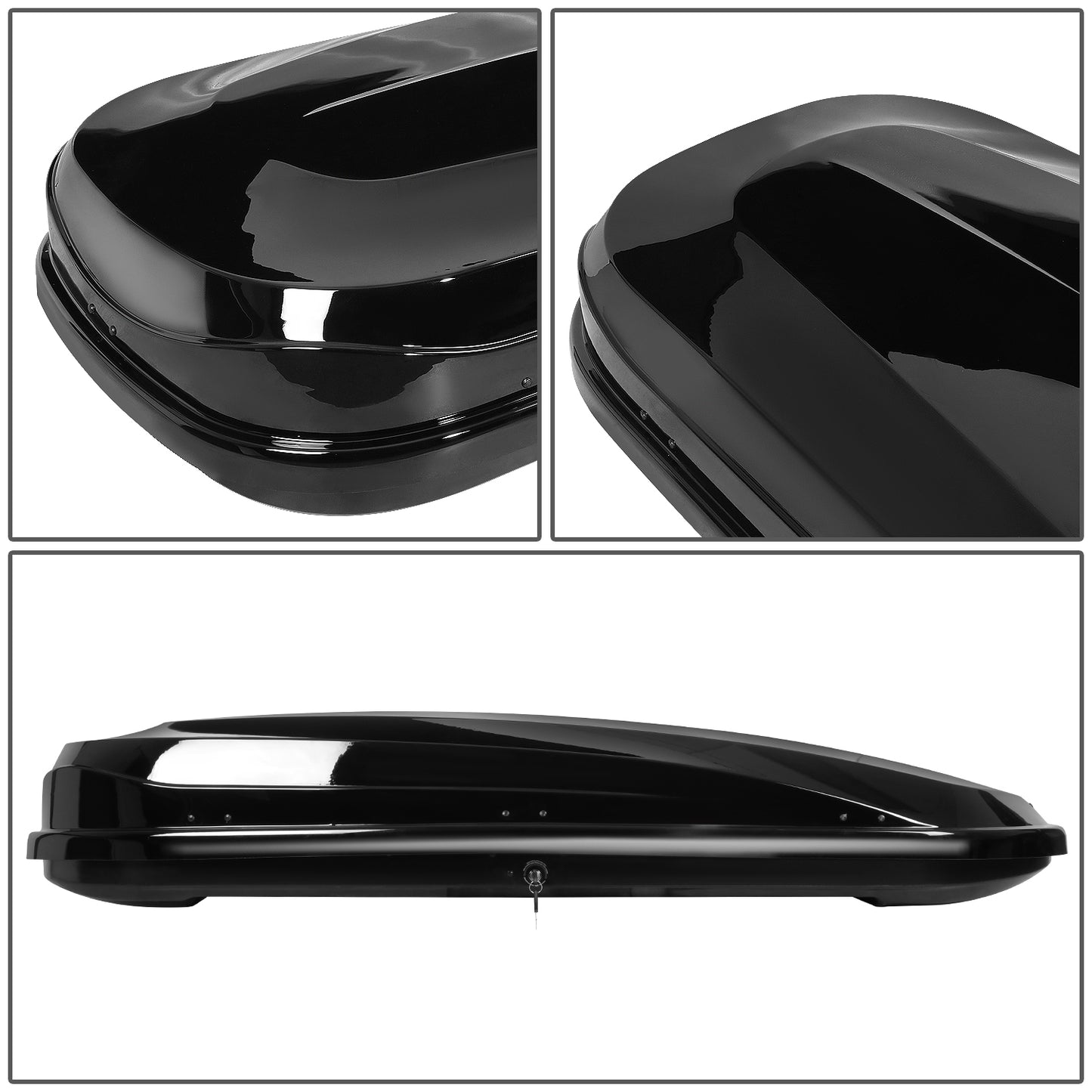 PORTAEQUIPAJE ROOF BOX - 480L 79INCH LENGTH - GLOSSY SMOOTH BLACK