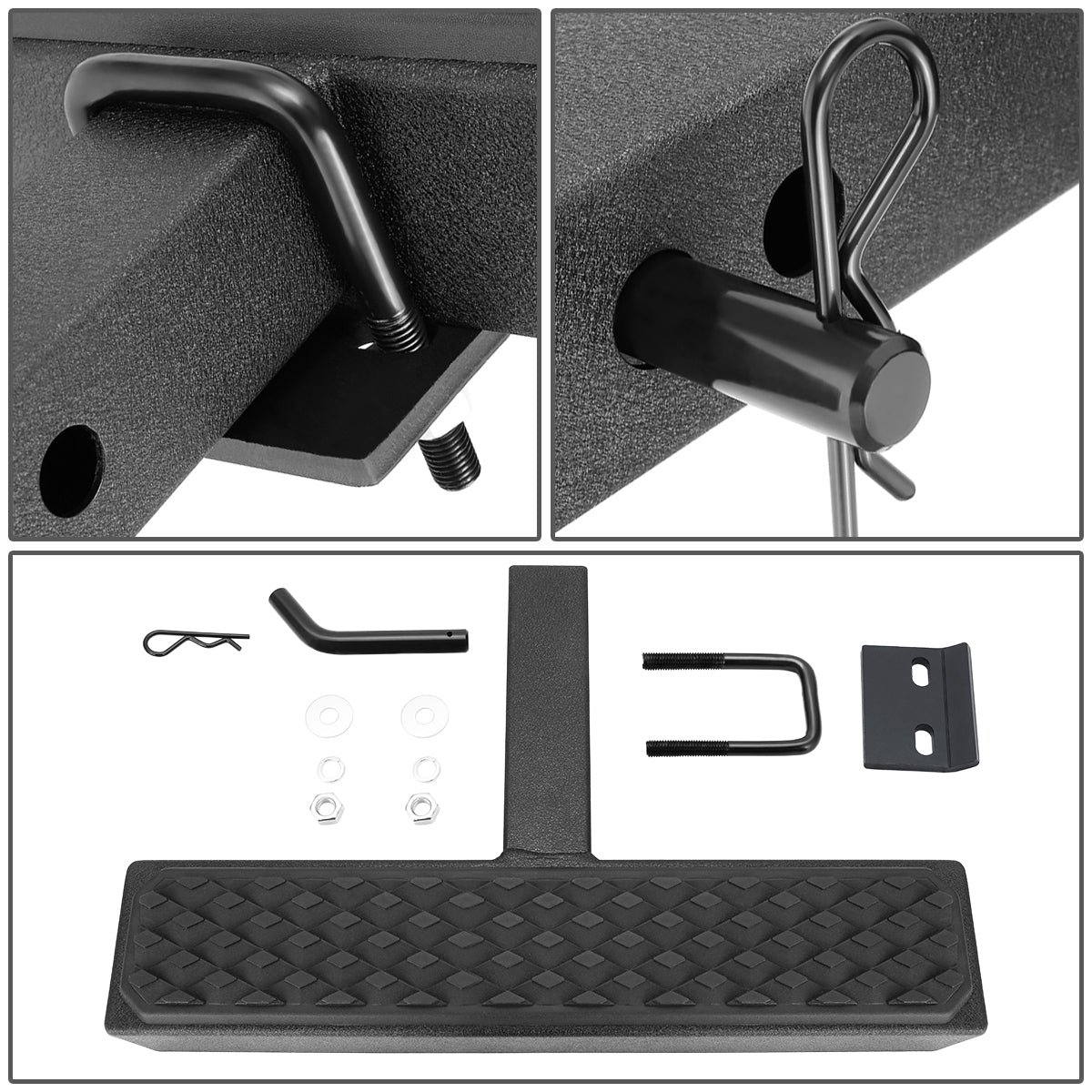 ESCALON TRASERO FITS VEHICLES WITH 2" HITCH RECEIVER - BLACK