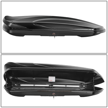 PORTAEQUIPAJE ROOF BOX - FITS VEHICLES WITH CROSS BARS - 420L 72INCH LENGTH - GLOSSY SMOOTH BLACK