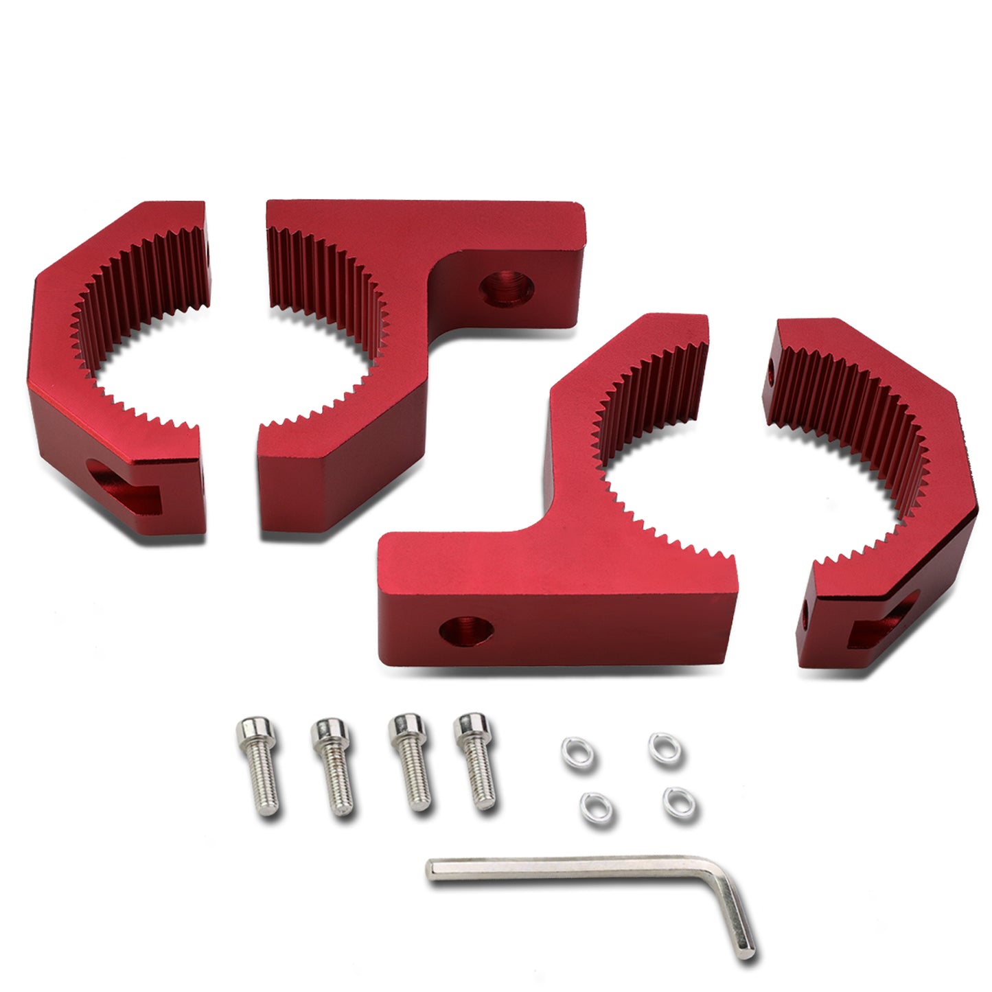 FAROS DE NIEBLA UNIVERSAL - 2" OD TUBE - ALUMINUM - RED