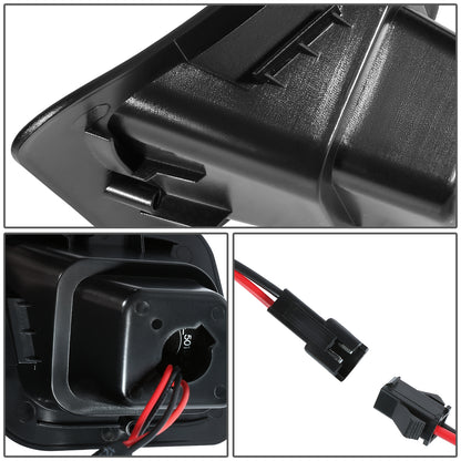 ACCESORIOS 06-10 DODGE RAM 1500/ 03-10 DODGE RAM 2500/ 03-10 DODGE RAM 3500/ 11-18 RAM 1500/19-21 RAM 1500 CLASSIC/11-18 RAM 2500/11-18 RAM 3500 - ABS PLASTIC HOUSING / POLYCARBONATE LENS - BLACK / CLEAR