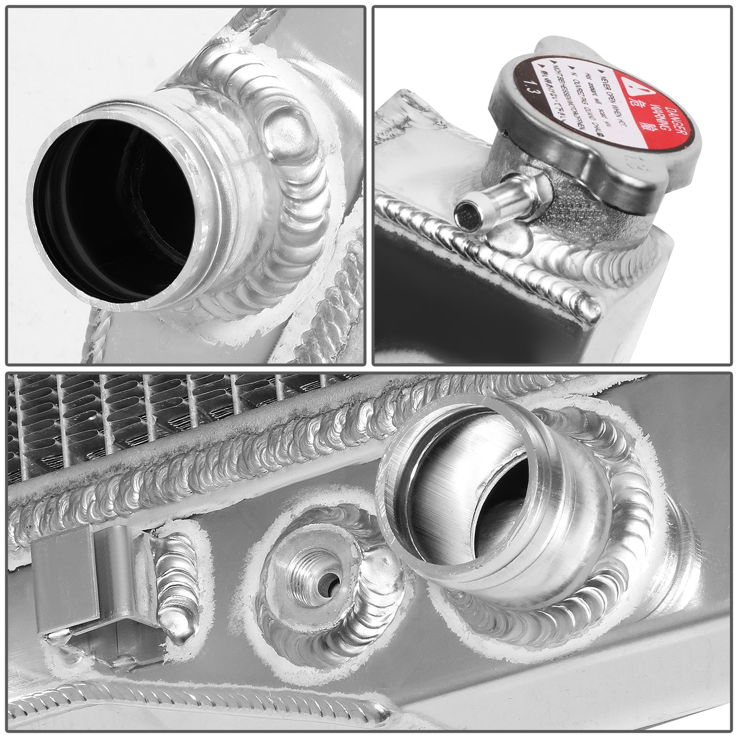 RADIADOR DE ALUMINIO RADIATOR - 2 ROWS - 93-02 CHEVY CAMARO, PONTIAC FIREBIRD - FITS MANUAL TRANSMISSION MODELS
