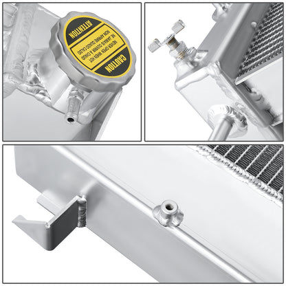 RADIADOR DE ALUMINIO RADIATOR - 94-02 DODGE RAM 2500 3500 5.9L TURBO DIESEL - 4 ROW - ALUMINUM - METALLIC