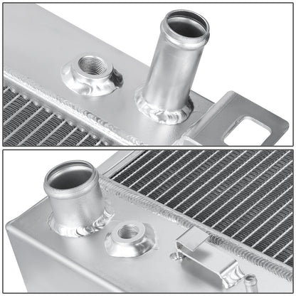 RADIADOR DE ALUMINIO RADIATOR - 99-14 CHEVY SILVERADO GMC SIERRA - 4 ROW 34"WIDE - ALUMINUM - METALLIC
