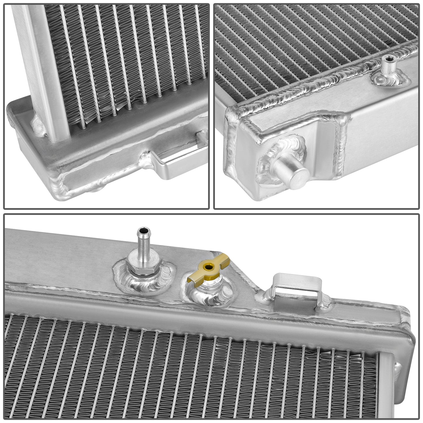 RADIADOR DE ALUMINIO RADIATOR - 2 ROWS - 03-07 FORD F-250 F-350 F450 6.0L POWERSTROKE - ALUMINUM