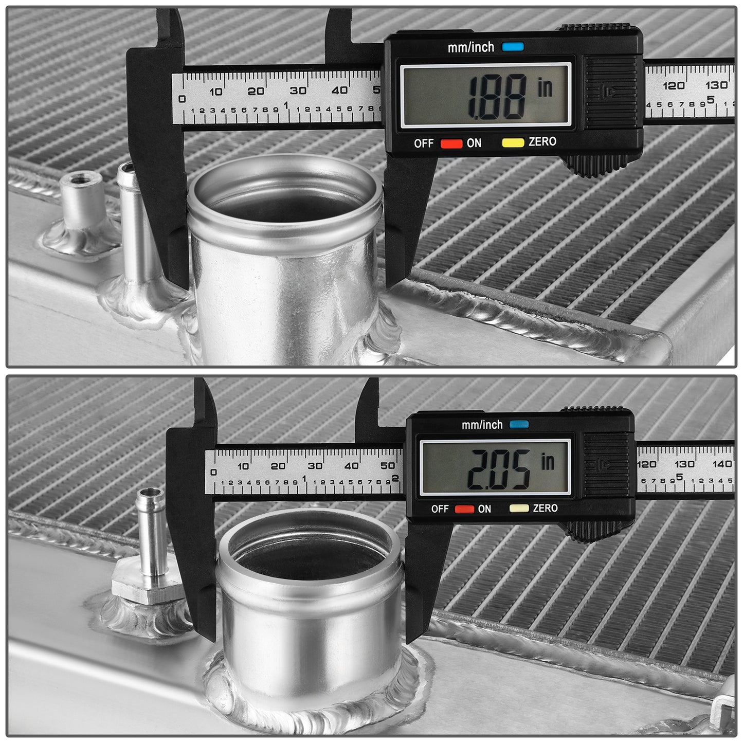 RADIADOR DE ALUMINIO RADIATOR - 2 ROWS - 03-07 FORD F-250 F-350 F450 6.0L POWERSTROKE - ALUMINUM