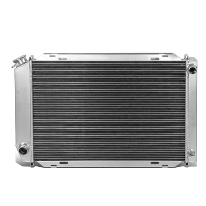 RADIADOR DE ALUMINIO RADIATOR - 3 ROWS - 79-93 FORD MUSTANG / 80-87 THUNDERBIRD, MERCURY COUGAR / 83-86 LTD, MARQUIS / 81-82 GRANADA / 80-83 FAIRMONT / 82-87 LINCOLN CONTINENTAL / 84-92 MARK VII / 80-86 CAPRI / 1985 GRAND MARQUIS / 78-83 ZEPHYR -
