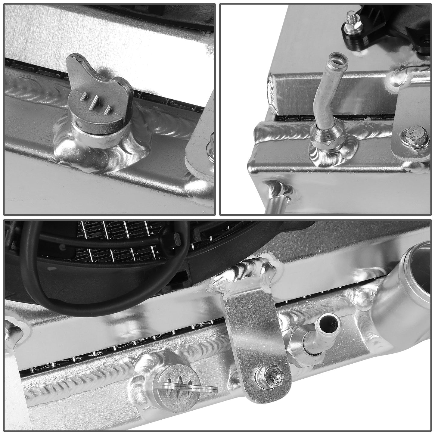 RADIADOR DE ALUMINIO RADIATOR - 2 ROWS - 92-00 HONDA CIVIC / 93-97 DEL SOL / 94-01 ACURA INTEGRA (HALF SIZE) - 42MM - AT