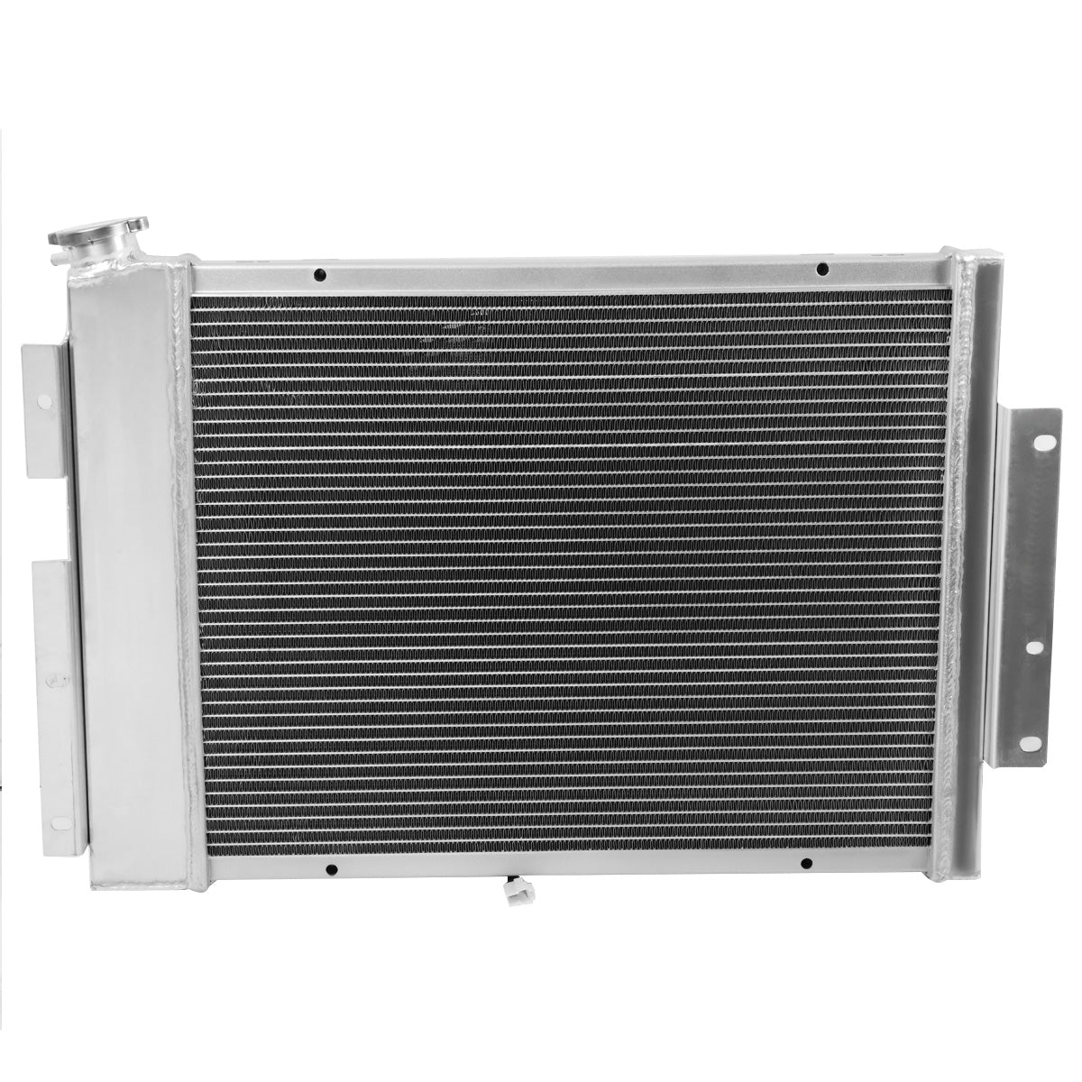 RADIADOR DE ALUMINIO RADIATOR + FAN SHROUD - 3 ROWS - 67-69 CHEVY CAMARO, PONTIAC FIREBIRD - FITS I6 V8 MT MODELS ONLY - BLACK FANS
