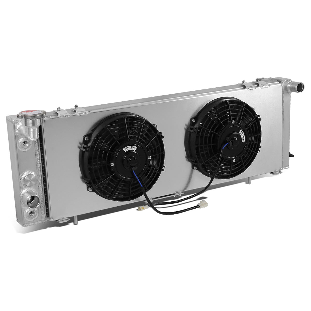 RADIADOR DE ALUMINIO RADIATOR + FAN SHROUD - 3 ROWS - 91-01 JEEP CHEROKEE I6 / 95-00 JEEP CHEROKEE SE SPORT I4 / 91-92 JEEP COMANCHE 4.0L I6 - BLACK FAN