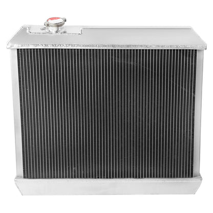 RADIADOR DE ALUMINIO RADIATOR + FAN SHROUD - 3 ROWS - 63-66 CHEVY C10 PICKUP, CHEVY C20 PICKUP, CHEVY C30 PICKUP, CHEVY K10 PICKUP, CHEVY K20 PICKUP, CHEVY K30 PICKUP / 61-62 OLDSMOBILE 88 MT, OLDSMOBILE DYNAMIC MT / 64-65 OLDSMOBILE 45 MT / 65-66