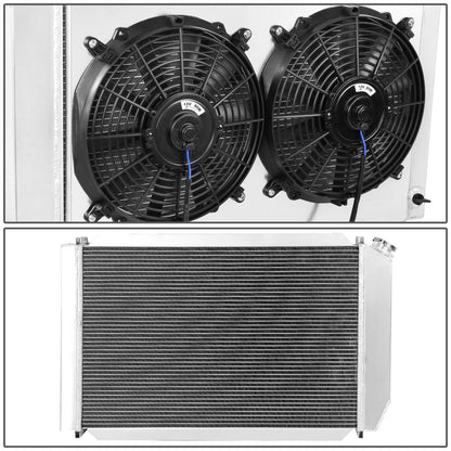 RADIADOR DE ALUMINIO RADIATOR + FAN SHROUD - 3 ROWS - 79-93 FORD MUSTANG / 80-87 THUNDERBIRD, MERCURY COUGAR / 83-86 LTD, MERCURY MARQUIS / 81-82 GRANADA / 80-83 FAIRMONT / 82-87 LINCOLN CONTINENTAL / 84-92 LINCOLN MARK VII / 80-86 CAPRI / 1985 GRAND