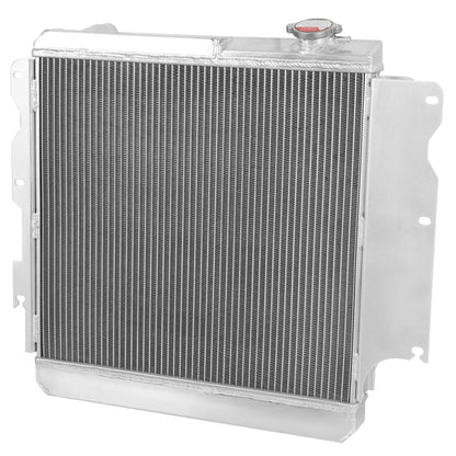 RADIADOR DE ALUMINIO RADIATOR + FAN SHROUD - 3 ROWS - 87-06 JEEP WRANGLER 2.4L-4.2L - BLACK FAN