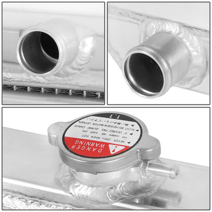 RADIADOR DE ALUMINIO RADIATOR + FAN SHROUD - 3 ROWS - 87-06 JEEP WRANGLER 2.4L-4.2L - BLACK FAN